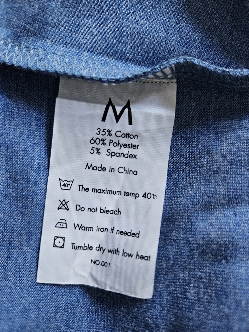 TICTICMISS V-Neck Button Front Blue Women's Top Size Medium - Picture 7 of 7